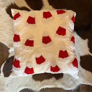 Cozy Holiday Santa Hat Pillow